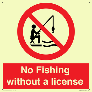 No Fishing without a license